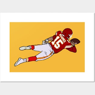 Patrick Mahomes Sideways Throw Posters and Art